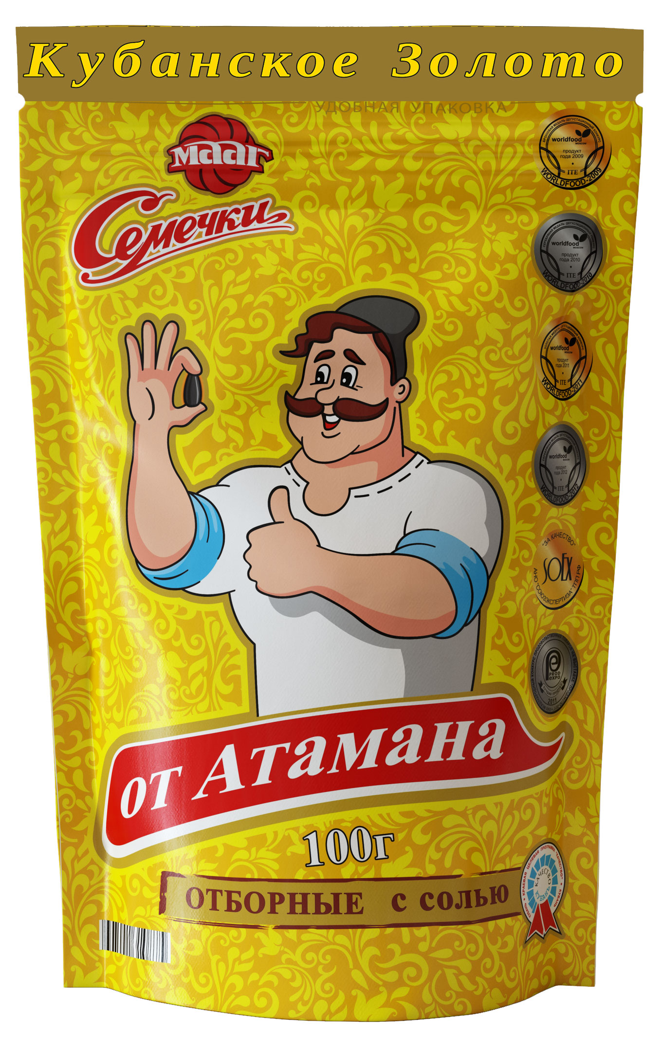 

Семечки от Атамана отборные с солью, 100 г