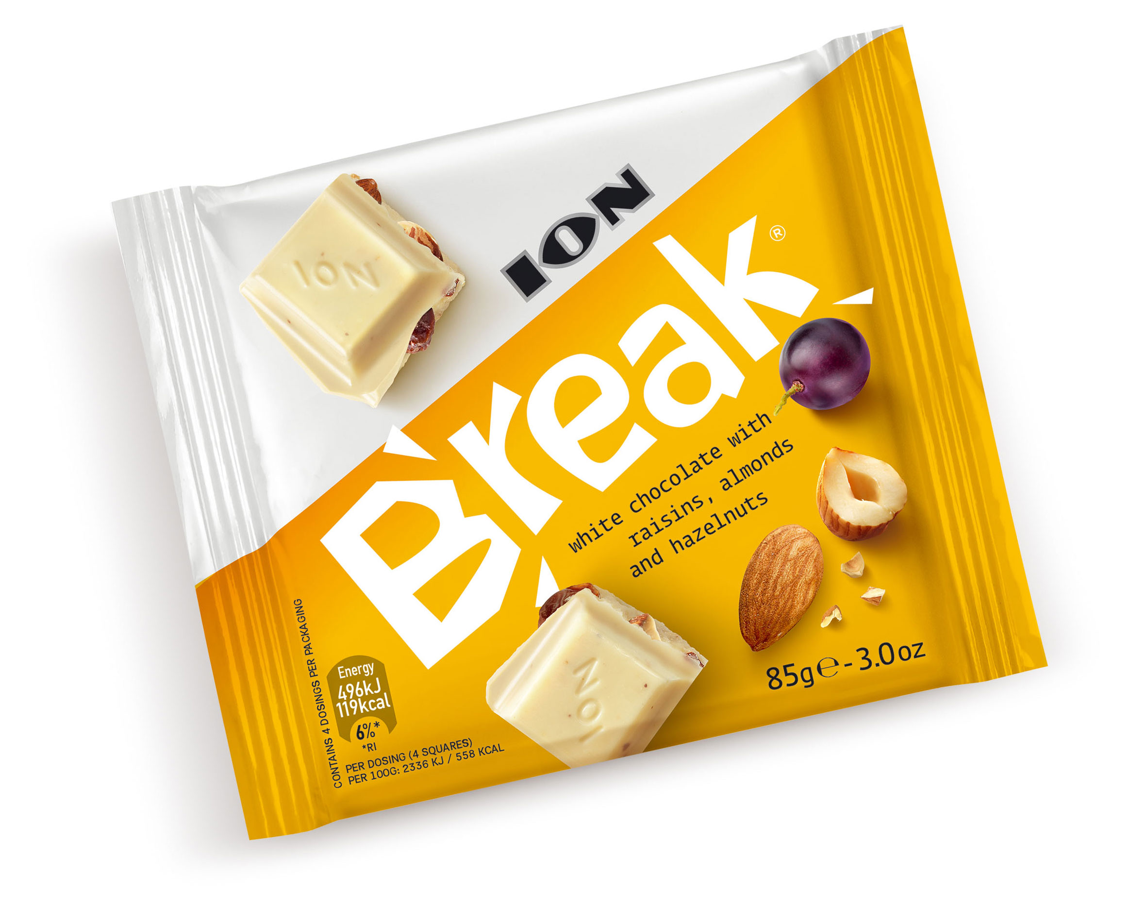 

Шоколад белый Break с миндалем лесным орехом изюмом, 85 г