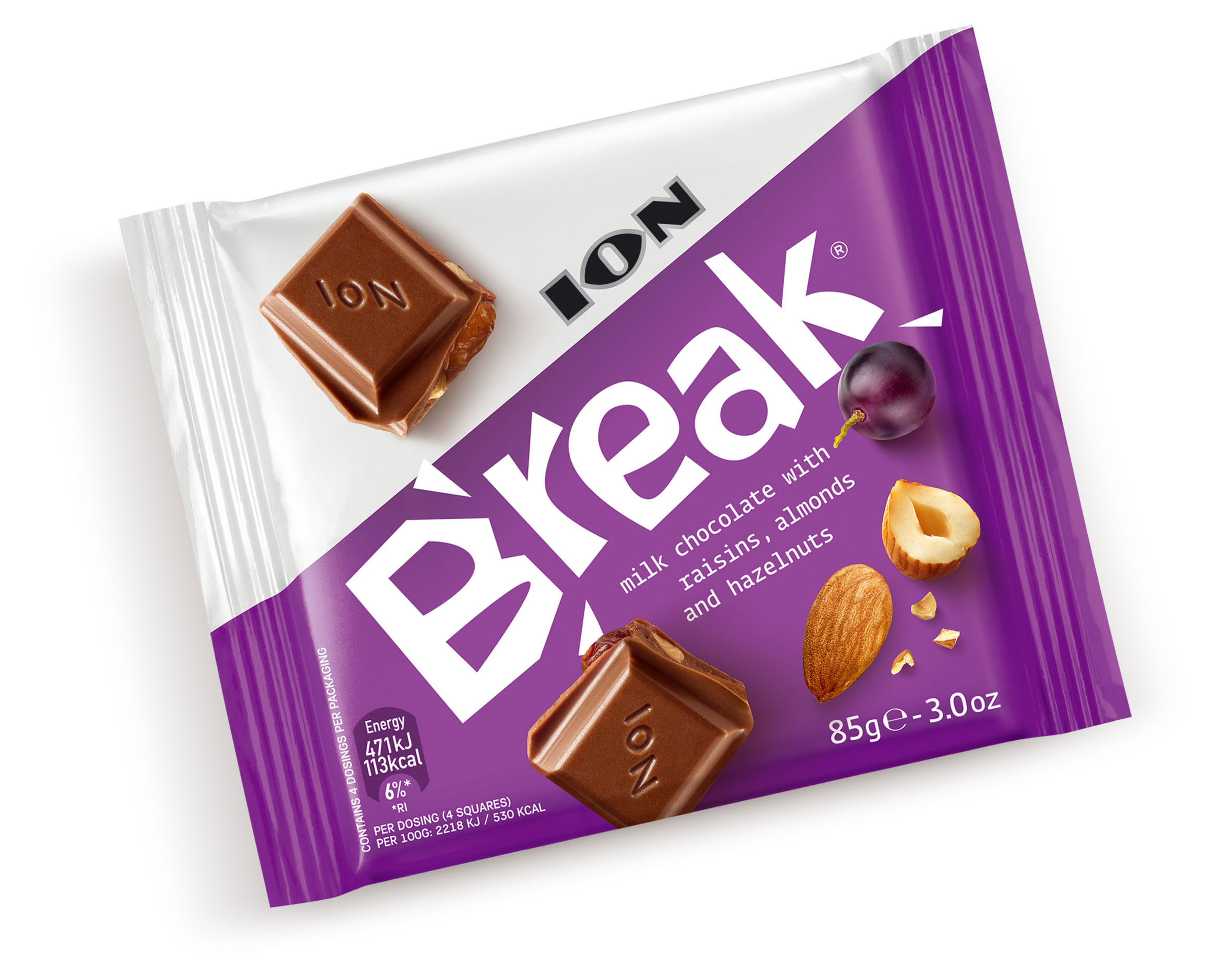 

Шоколад молочный Break с миндалем лесным орехом изюмом, 85 г
