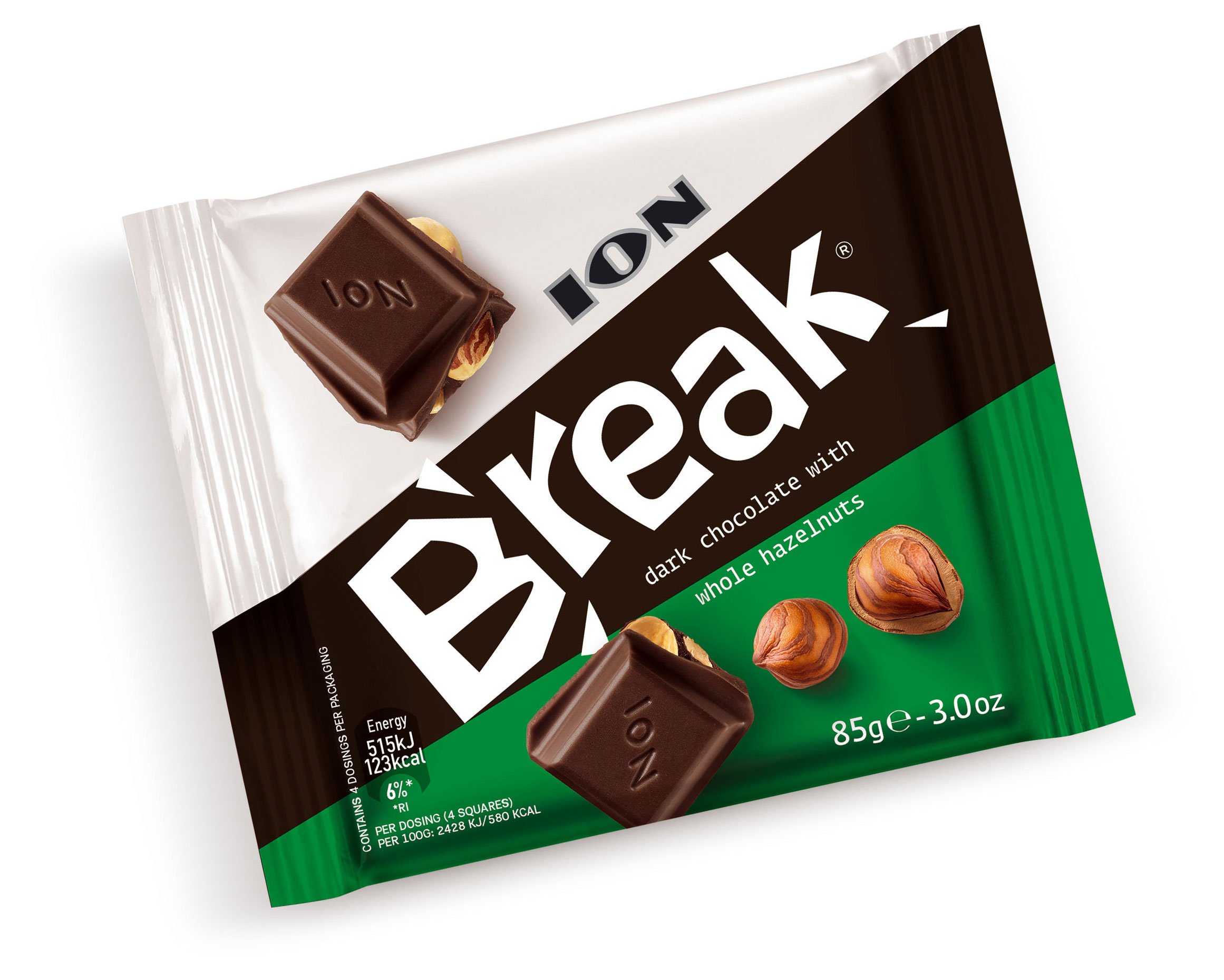 

Шоколад темный Break с цельным лесным орехом, 85 г