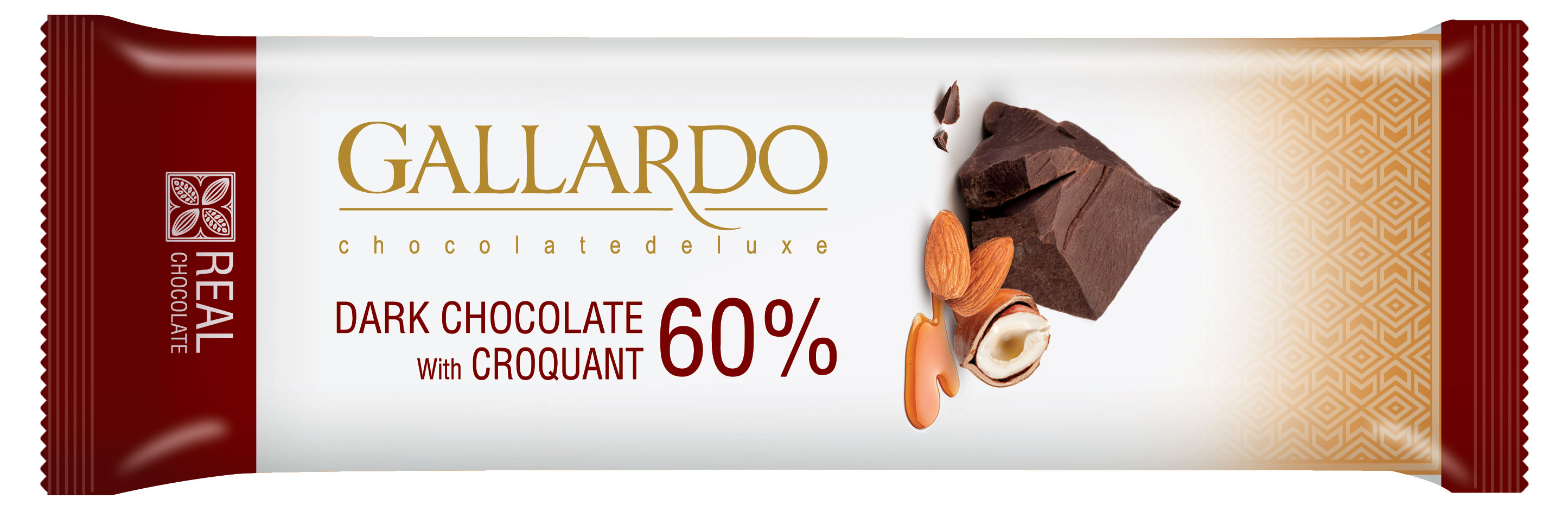 

Шоколад темный Gallardo 60% с грильяжем, 23 г