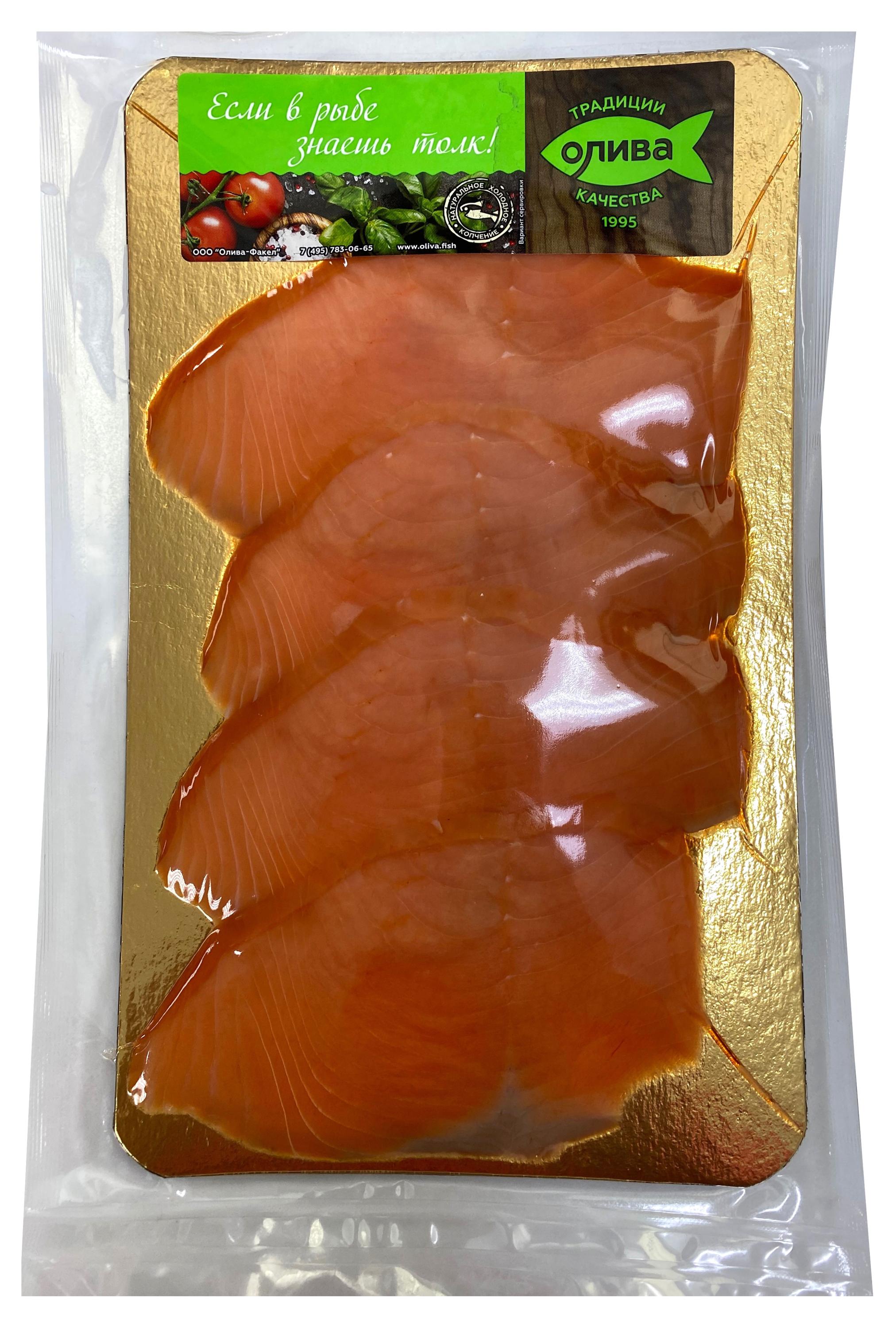 

Чавыча холодного копчения Олива ломтики, 100 г