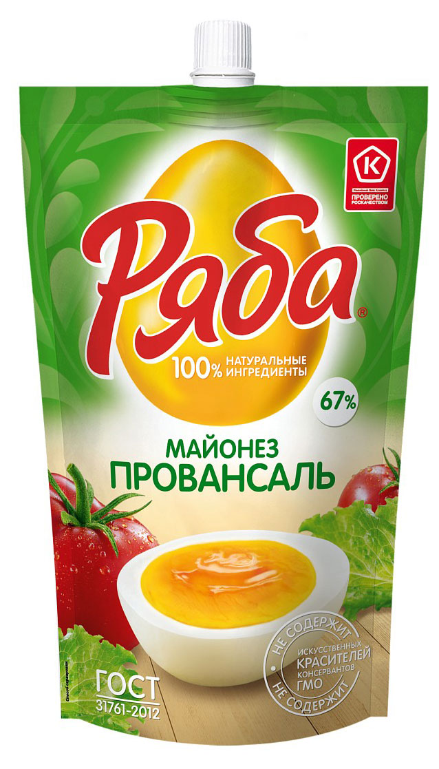 

Майонез Ряба Провансаль 67%, 350 г