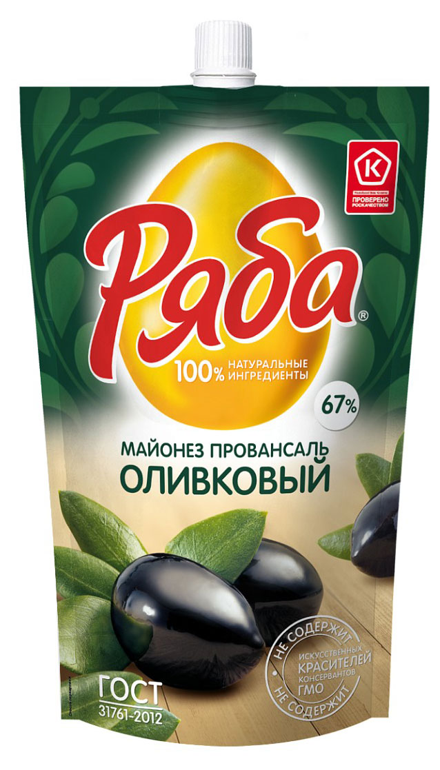 

Майонез Ряба Оливковый 67%, 330 г