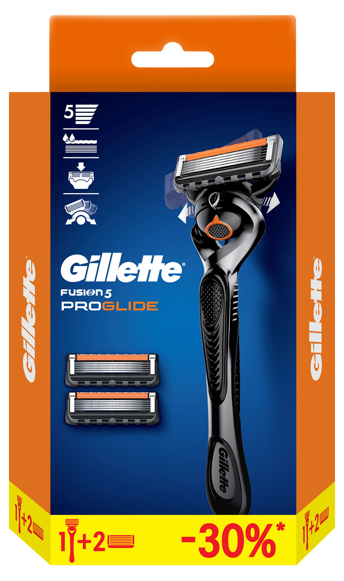 Изображение товара Мужская бритва Gillette Fusion5 ProGlide с сменными кассетами максимально точное бритье