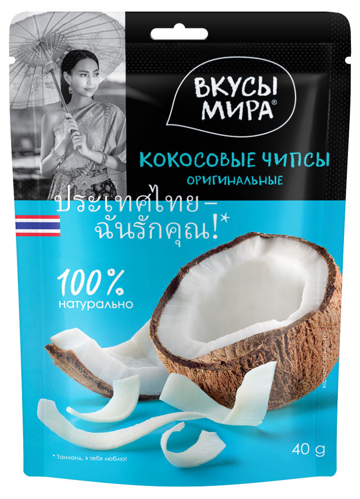 

Чипсы кокосовые Вкусы мира, 40 г