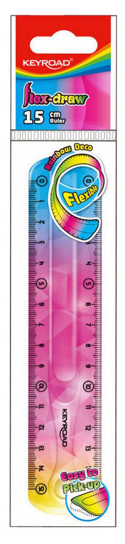 

Линейка KEYROAD Flexible Rainbow, 15 см