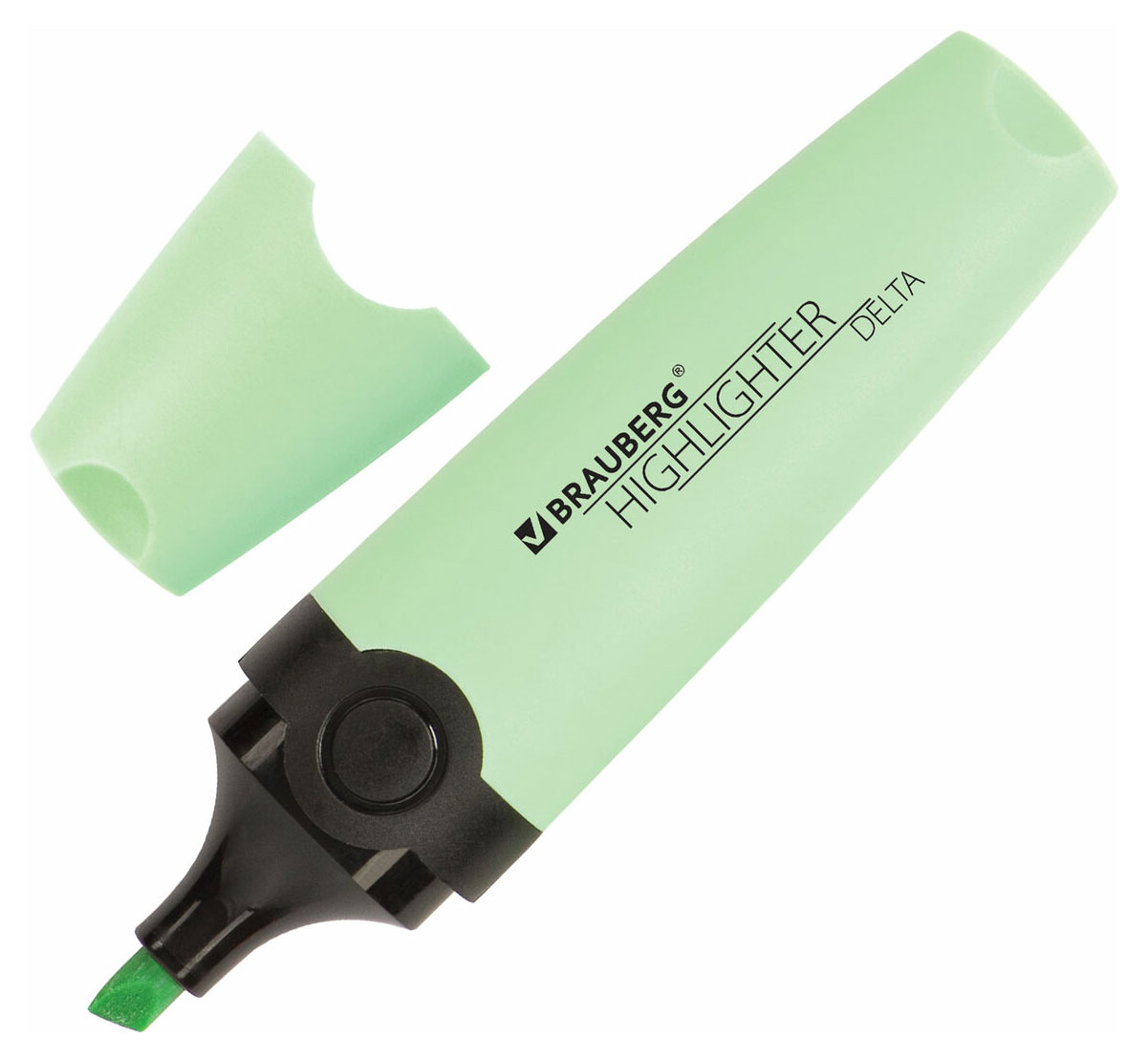 

Текстовыделитель BRAUBERG delta pastel мятный линия 1-5 мм, 1 шт