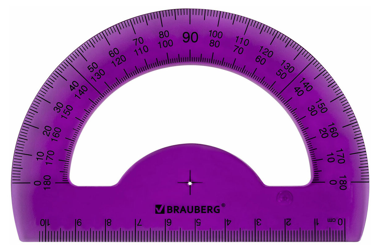 

Транспортир BRAUBERG FRUITY 10 см 180 градусов
