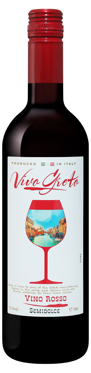 

Вино Vivo Greto Rosso Semidulce ординарное красное полусладкое Италия, 0,75 л