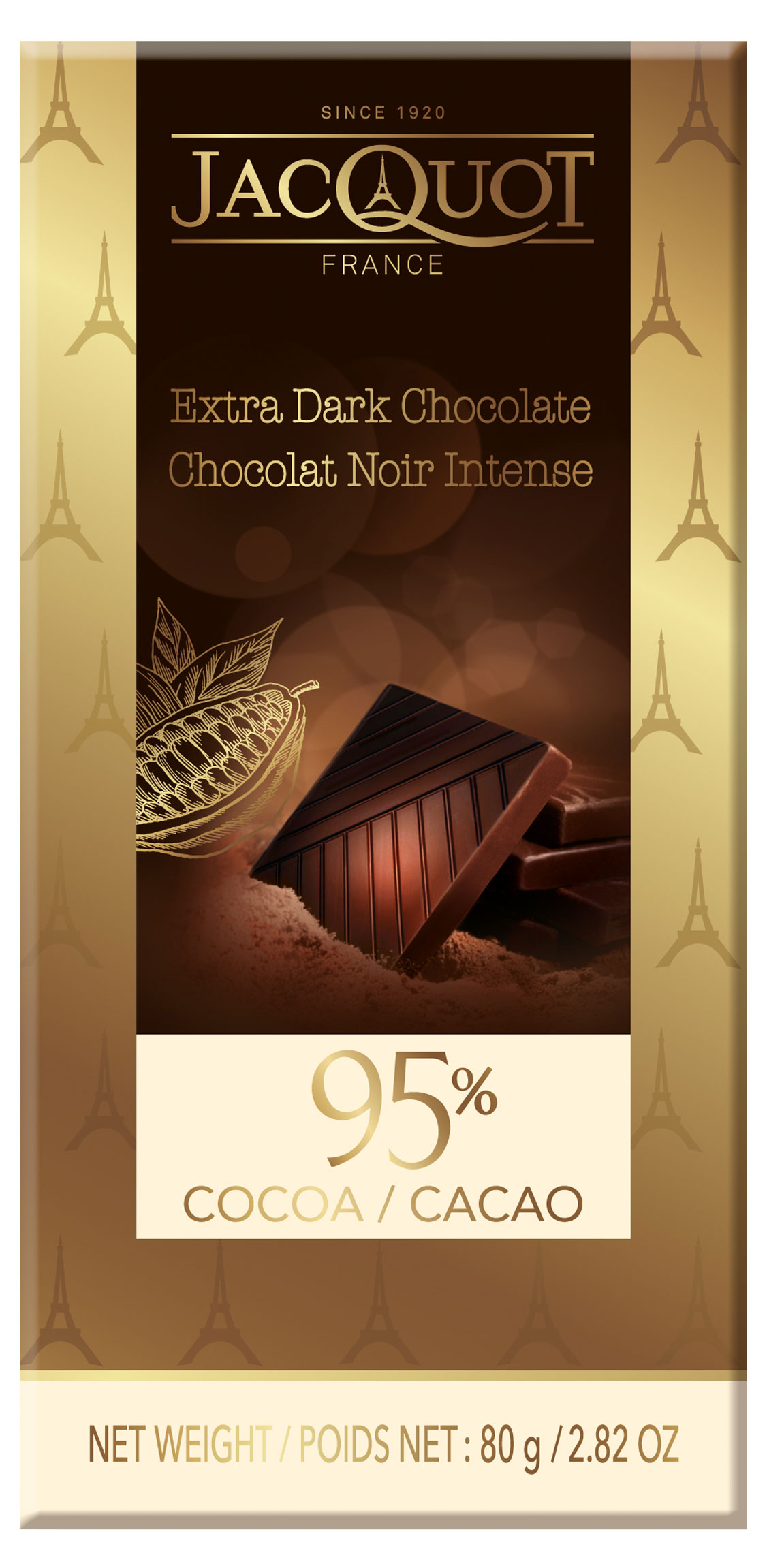 

Шоколад горький Jacquot 95%, 80 г