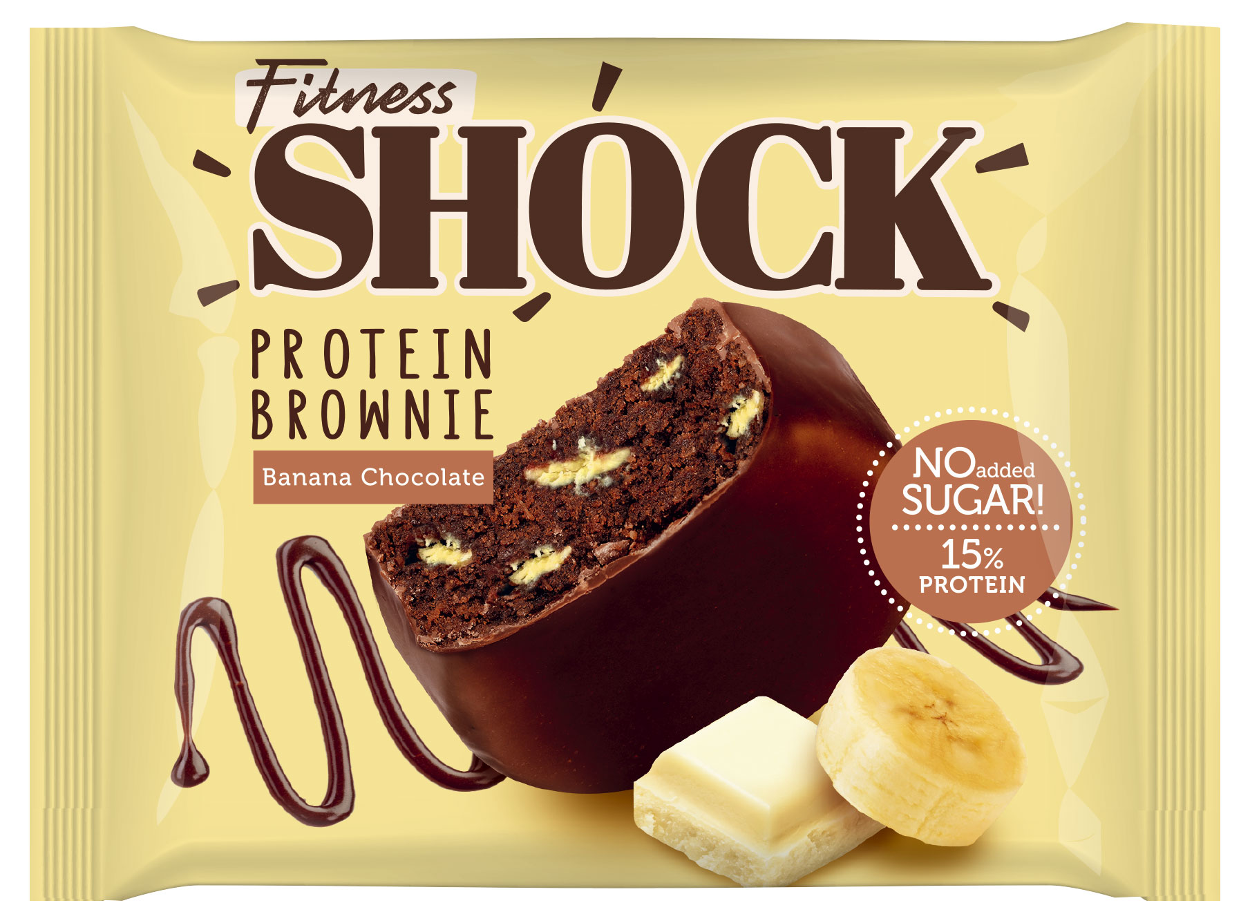 

Брауни FitnesSHOCK Протеиновый со вкусом банана, 50 г
