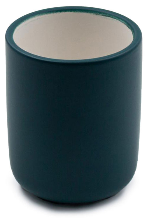 

Стакан для ванной комнаты темно-зеленый, 8,1х8,1х10,2 см