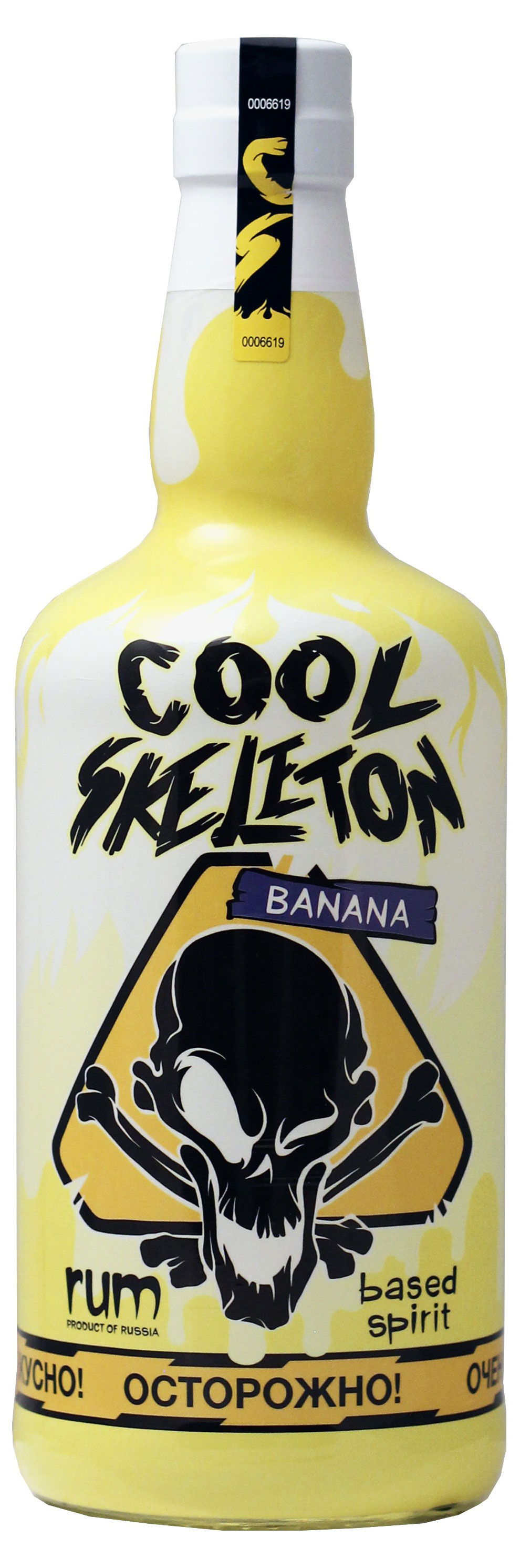 Изображение товара Ром Cool Skeleton Banana Россия 0,7 л — ароматный белый ром с бананом