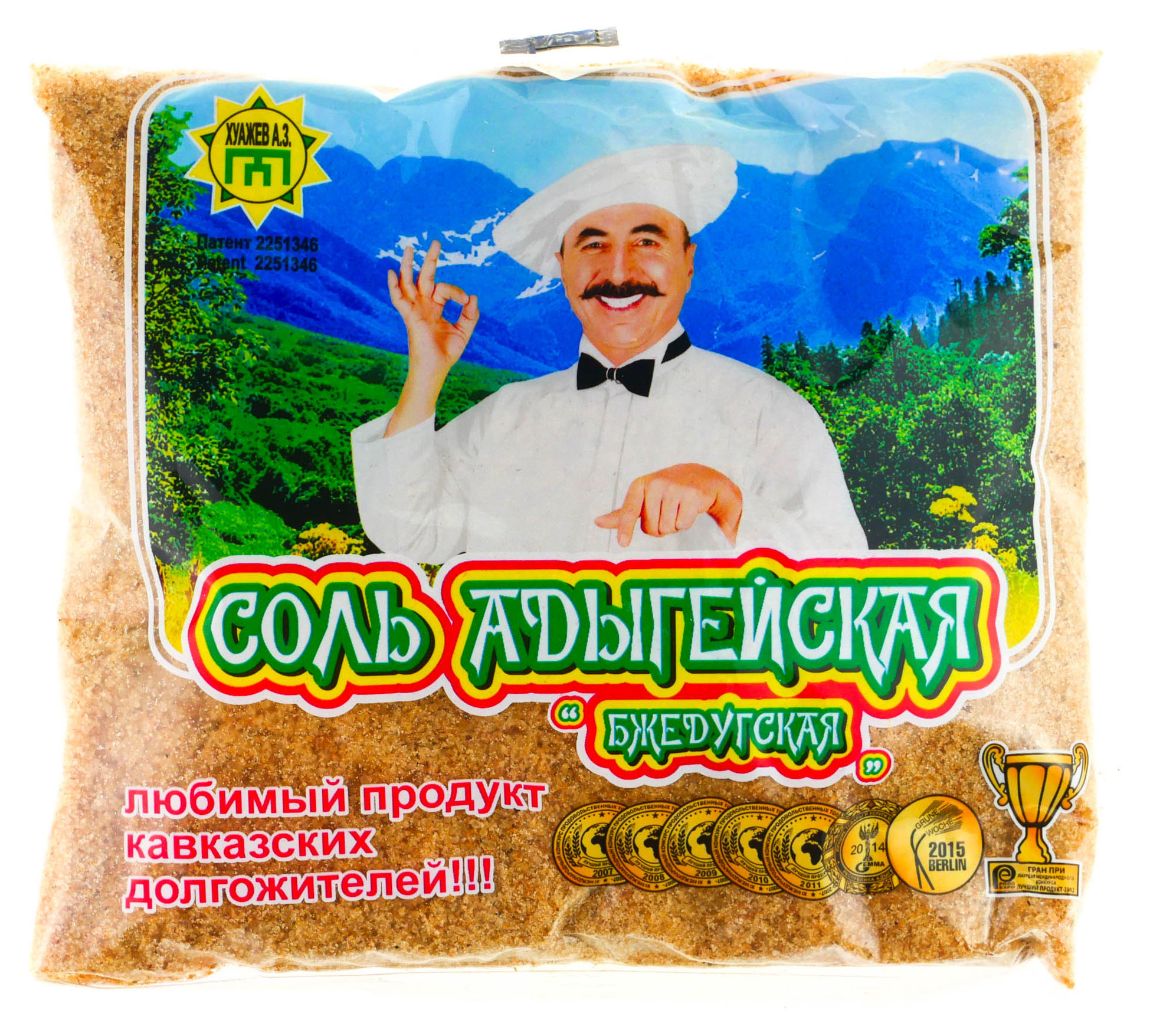 

Соль пищевая Адыгейская Бжедугская, 450 г