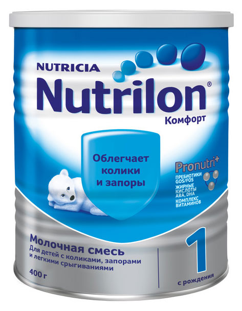 

Смесь сухая молочная Nutrilon Комфорт 1 с рождения БЗМЖ, 400 г