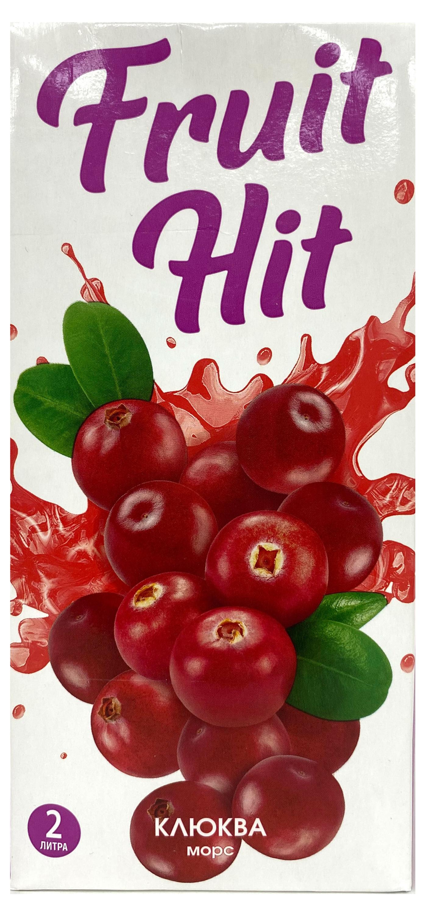 

Морс Fruit Hit клюквенный, 2 л