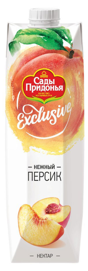 

Нектар Сады Придонья Exclusive персиковый с мякотью, 970 мл