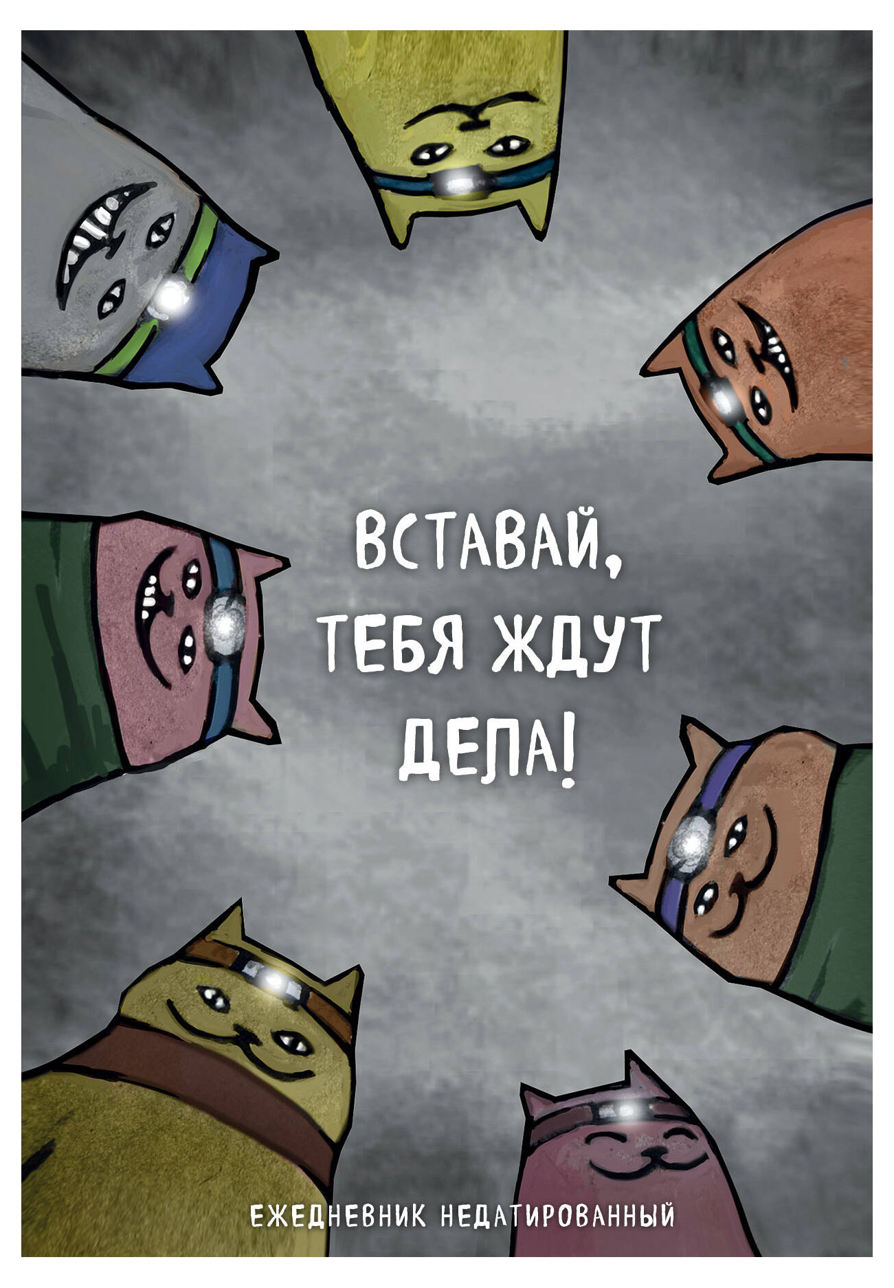 

Ежедневник недатированный Эксмо Коты-туристы. Вставай, тебя ждут дела А5, 72 л