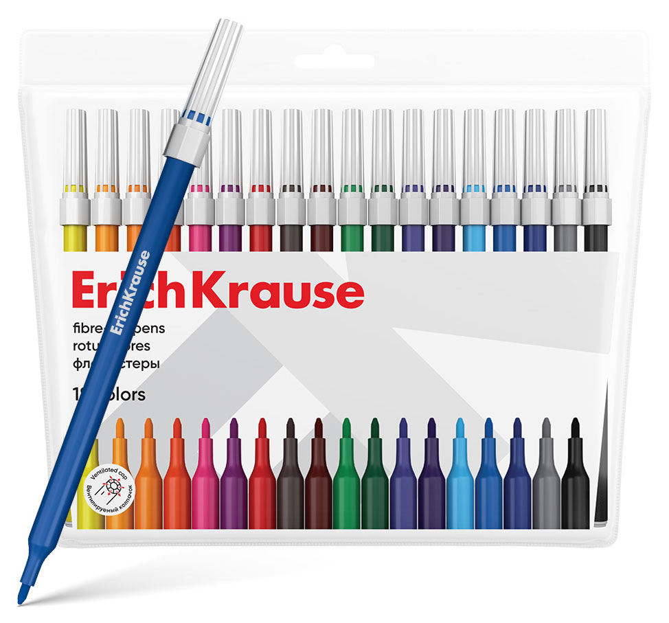 

Фломастеры ErichKrause light, 18 цветов