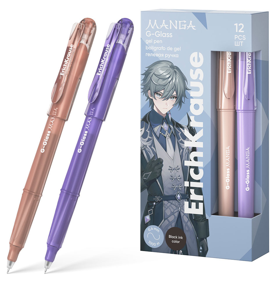 

Ручка гелевая ErichKrause G-Glass Stick Manga 0,5 черная, 1 шт