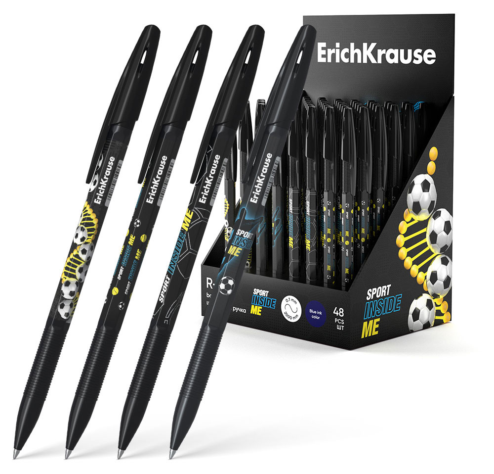 

Ручка шариковая ErichKrause R-301 Stick&Grip Sport DNA 0,7 синяя, 1 шт