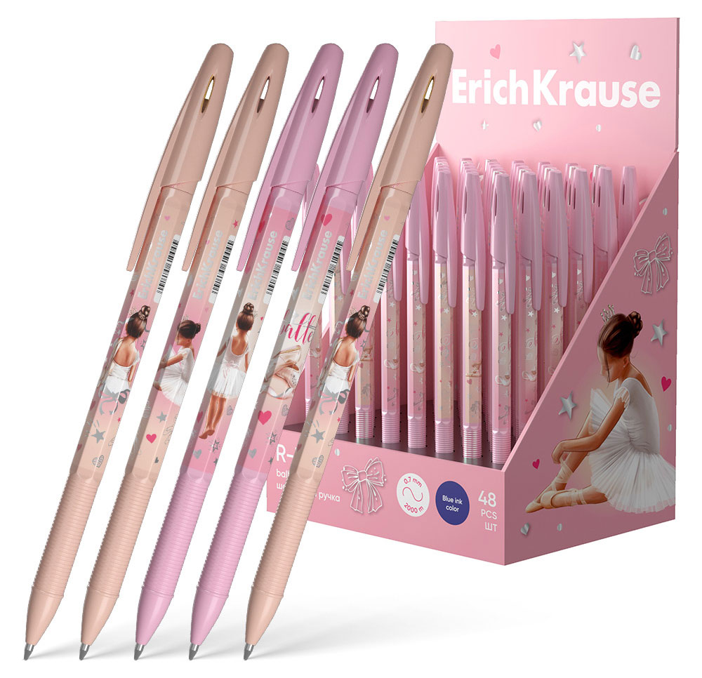 

Ручка шариковая ErichKrause R-301 Stick&Grip Pointes 0,7 синяя, 1 шт