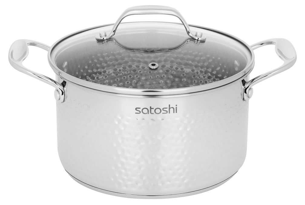 

Кастрюля Satoshi со стеклянной крышкой 20х11,5 см, 3,4 л