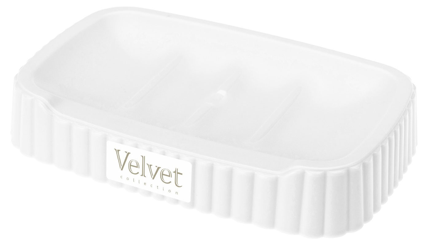 

Мыльница Econova Velvet белая, 138х87х25 см