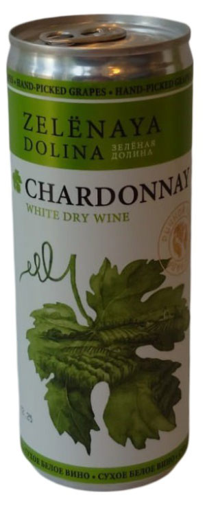 

Вино Зеленая долина Chardonnay белое сухое Россия, 0,25 л