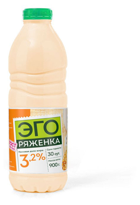 

Ряженка ЭГО ГОСТ 3,2% БЗМЖ, 900 г