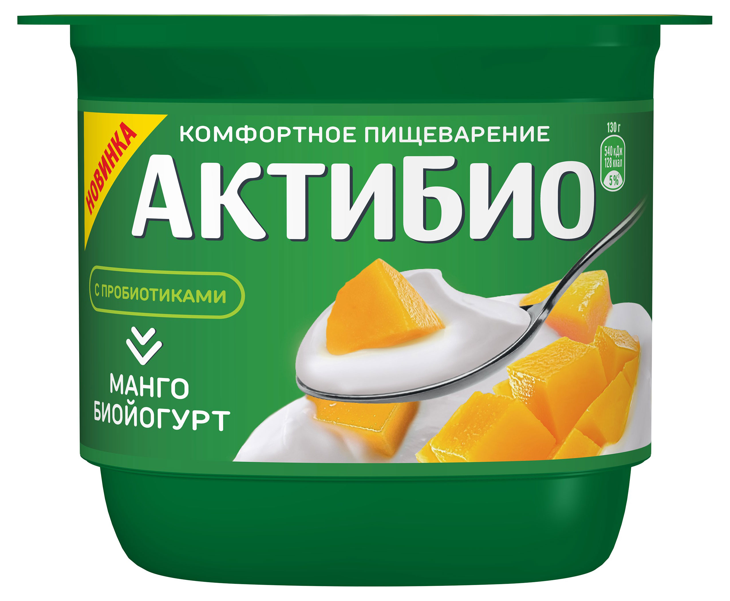 

Йогурт АктиБио манго 3% БЗМЖ, 130 г