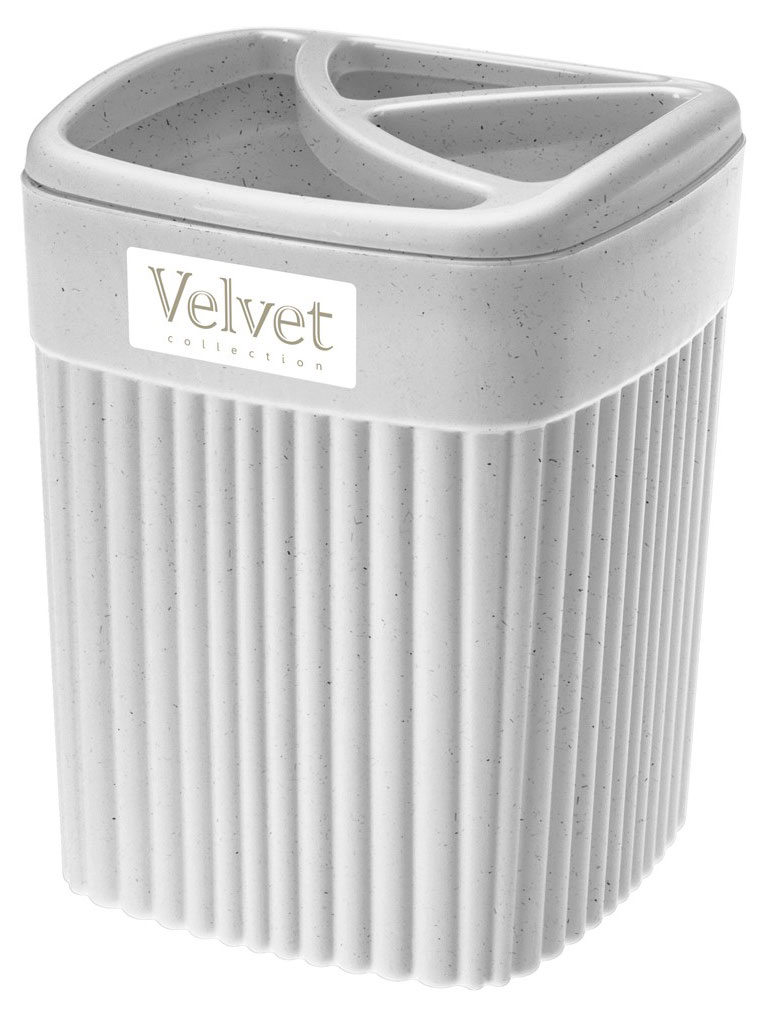 

Стакан для зубных щеток Econova Velvet серый, 650 мл