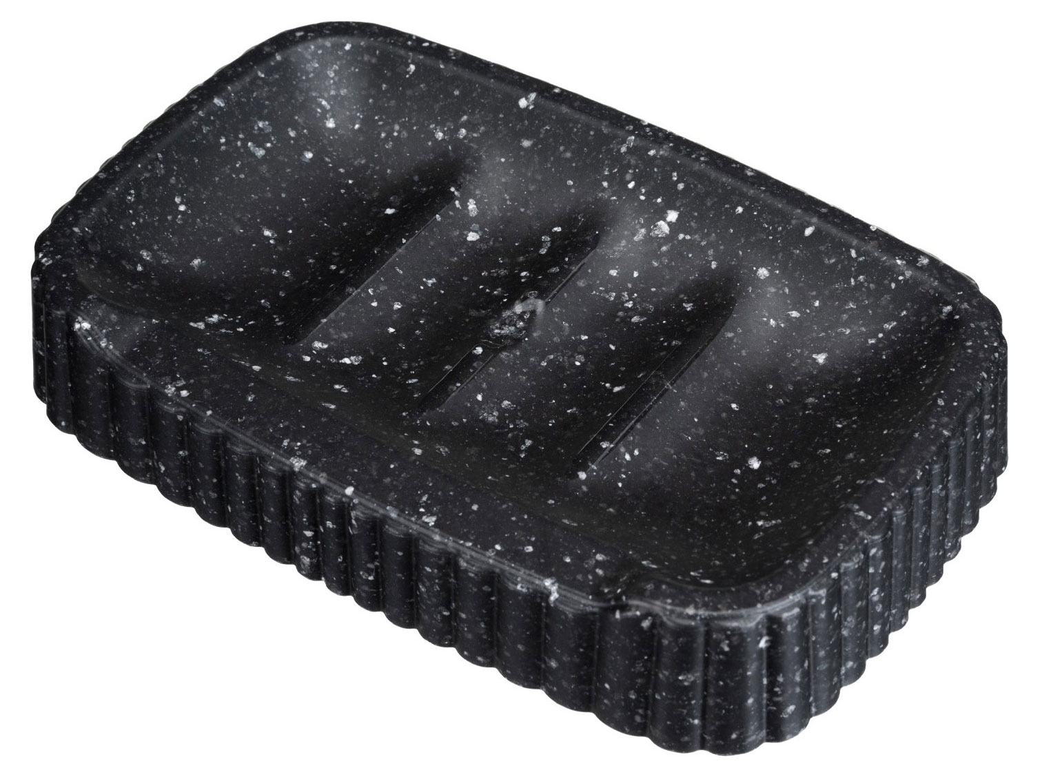 

Мыльница Econova Velvet черный гранит, 138х87х25 мм