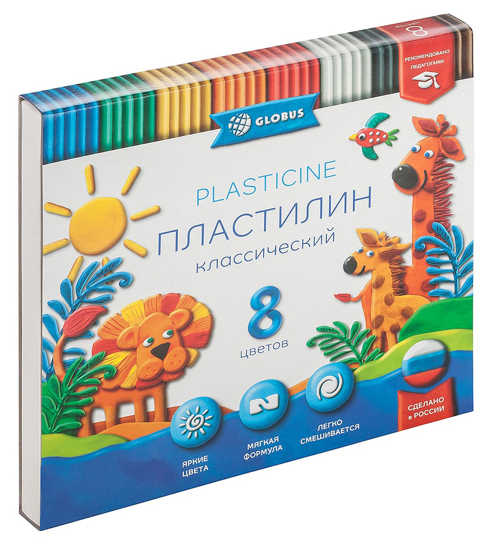

Пластилин Глобус Классический, 8 цветов