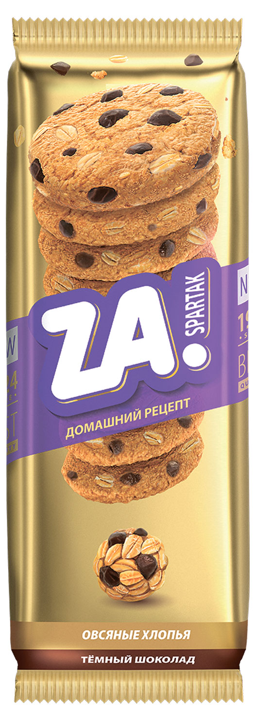 

Печенье Спартак za spartak с кусочками шоколада, 200 г