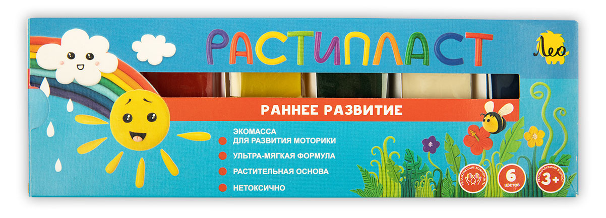 

Пластилин Лео растипласт, 6 цветов