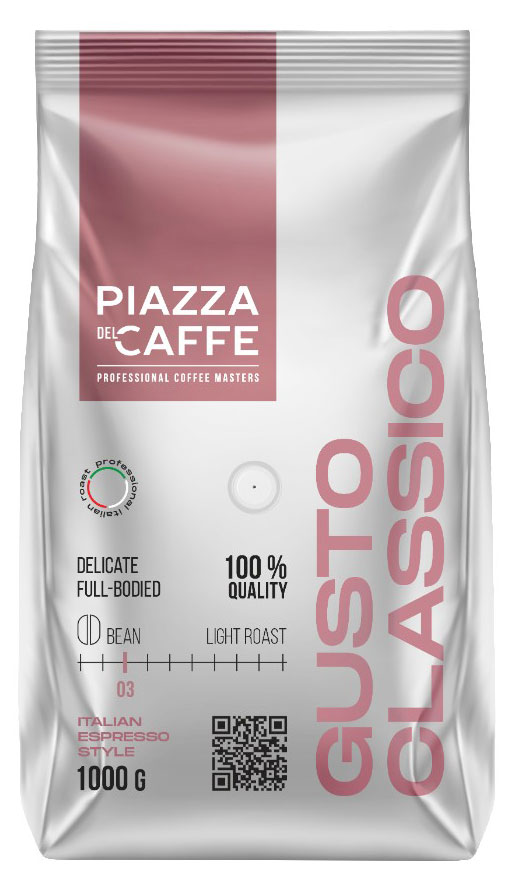 

Кофе в зернах Piazza del Caffe Gusto Classico, 1 кг