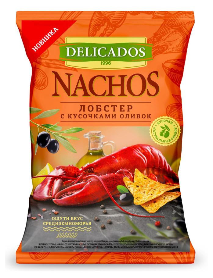 

Чипсы кукурузные Delicados Nachos Лобстер, 150 г