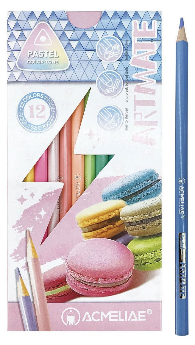 

Набор цветных карандашей ACMELIAE Pastel Artmate, 12 цветов