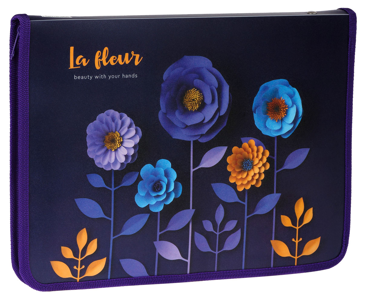 

Папка для труда ArtSpace La fleur 1 отделение пластик молния вокруг А4, 325х230х25 мм