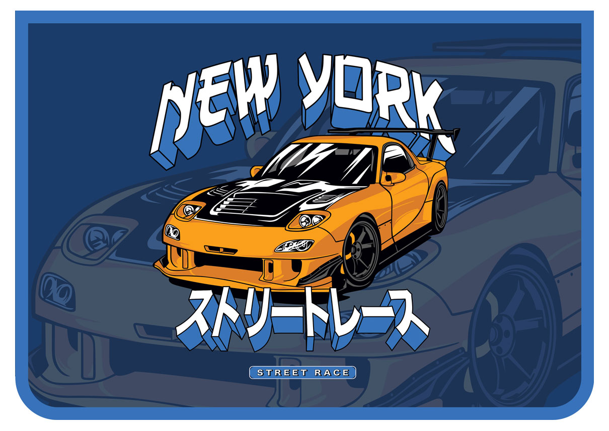 

Папка для труда ArtSpace Race 2 отделения А4 пластик на молнии