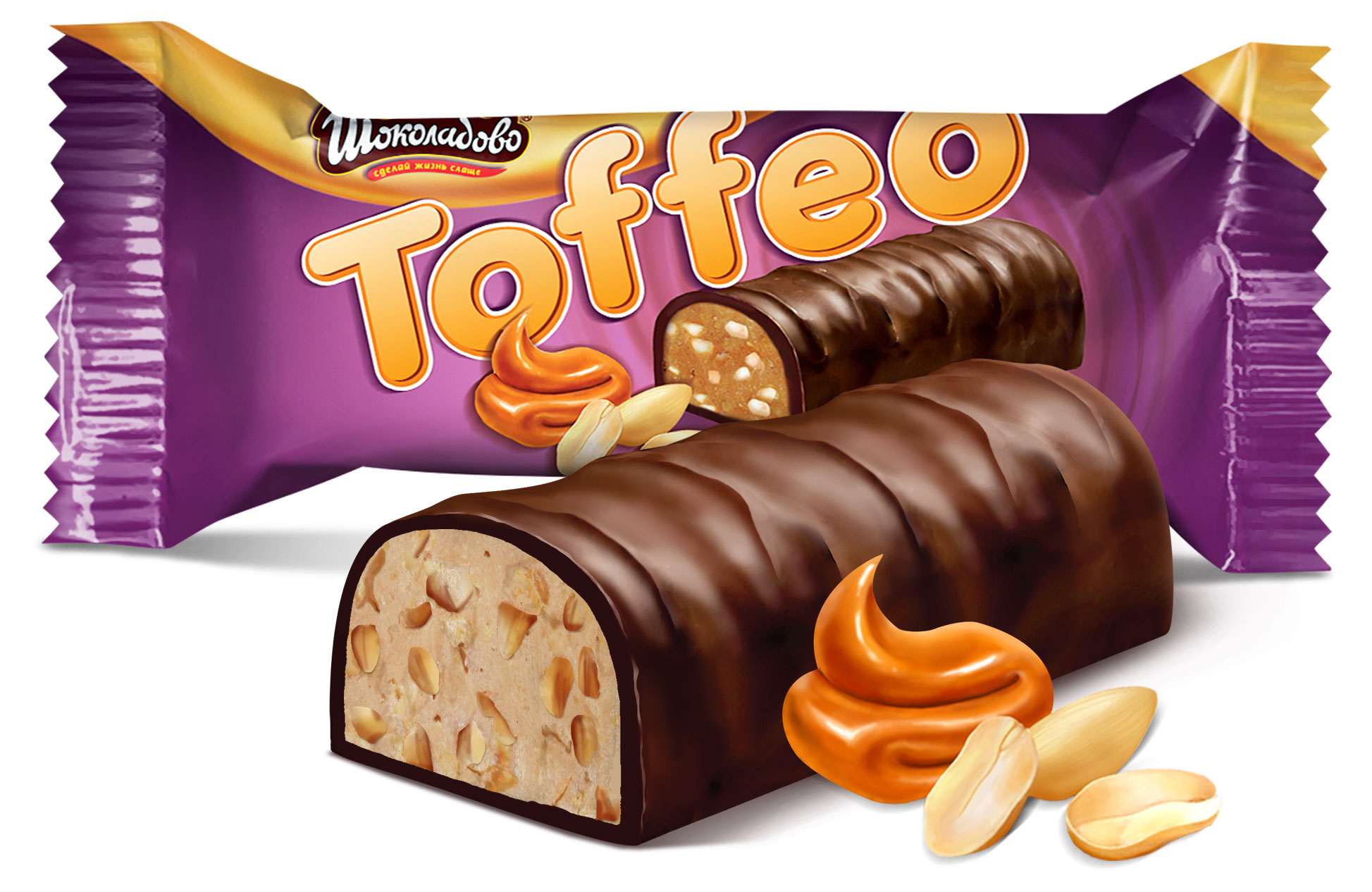 

Шоколадный батончик Шоколадово TOFFEO, 40 г