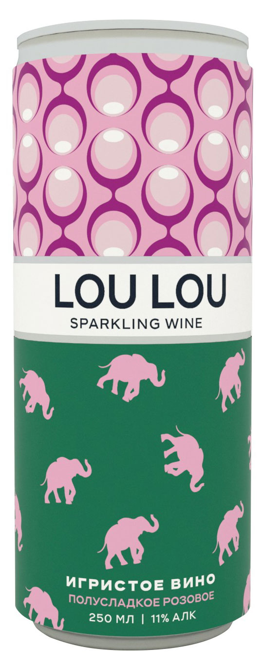 

Игристое вино LOU LOU розовое полусладкое Россия, 0,25 л