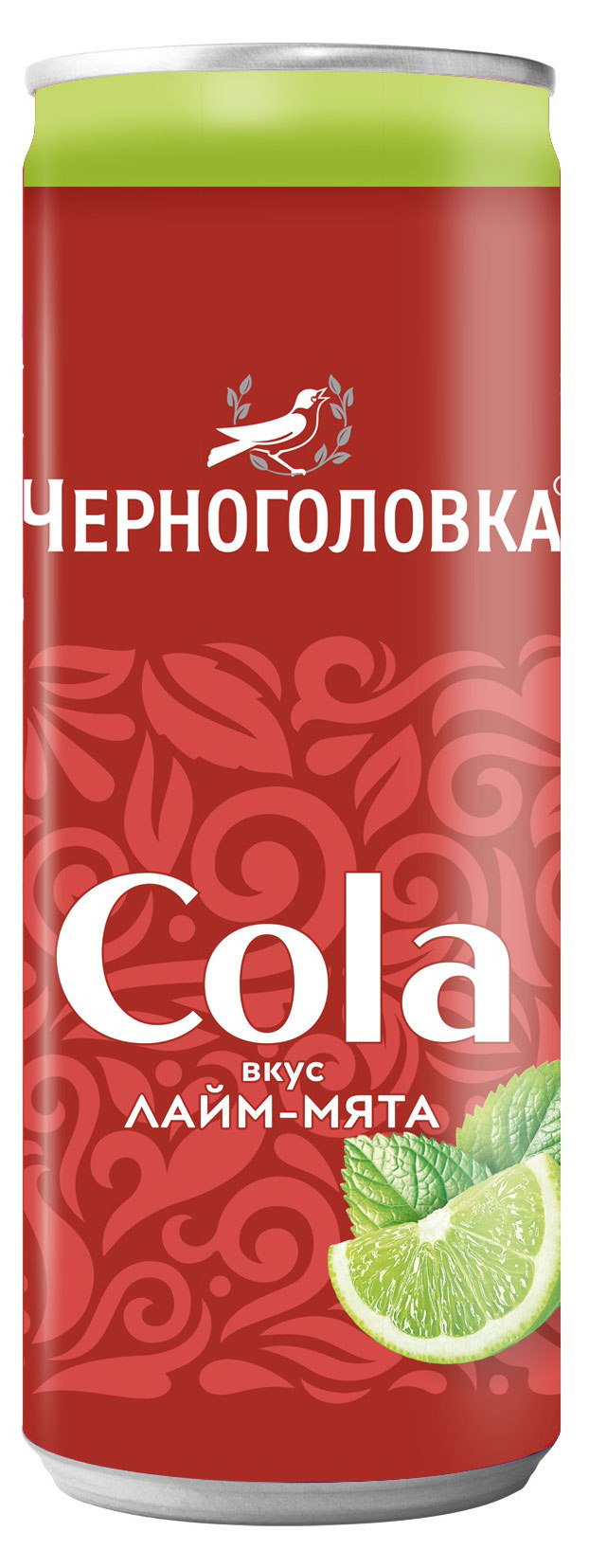Черноголовка | Напиток газированный «Черноголовка» Кола со вкусом лайма и мяты, 330 мл