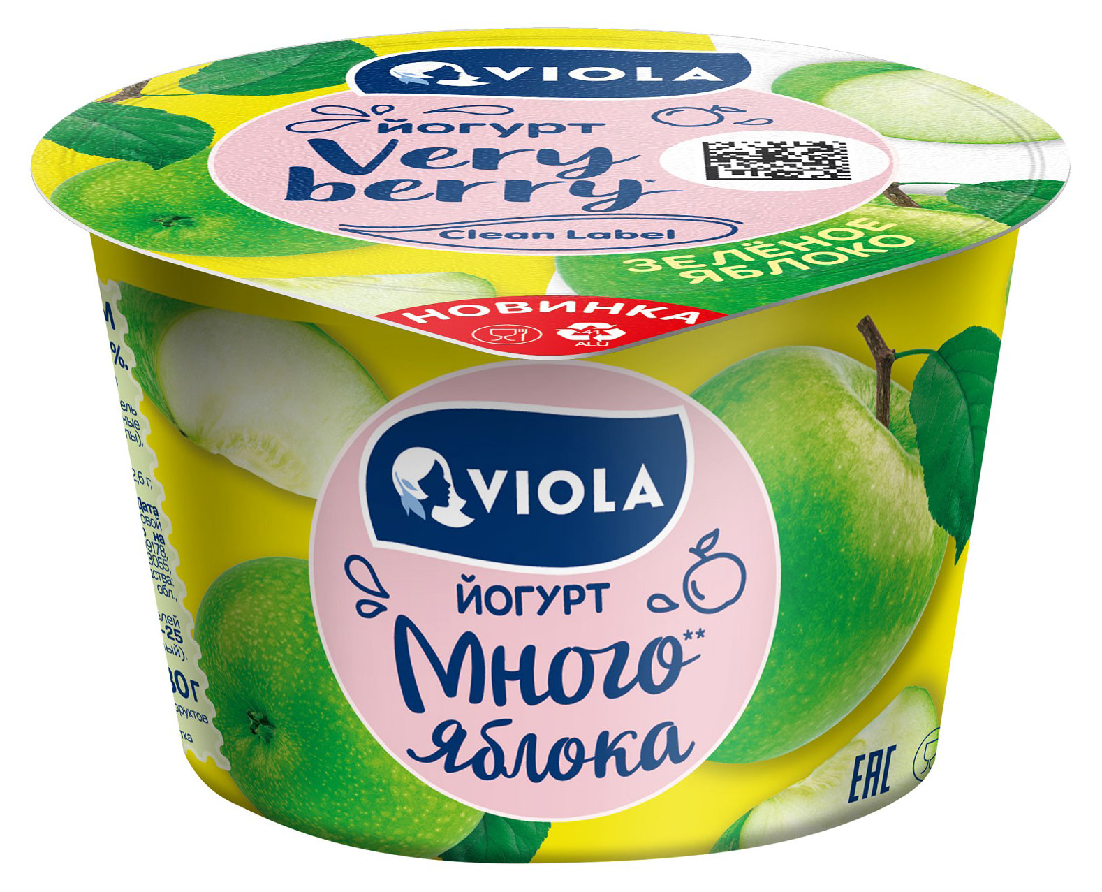 

Йогурт Viola Very Berry ложковый с зеленым яблоком 2,6% БЗМЖ, 180 г