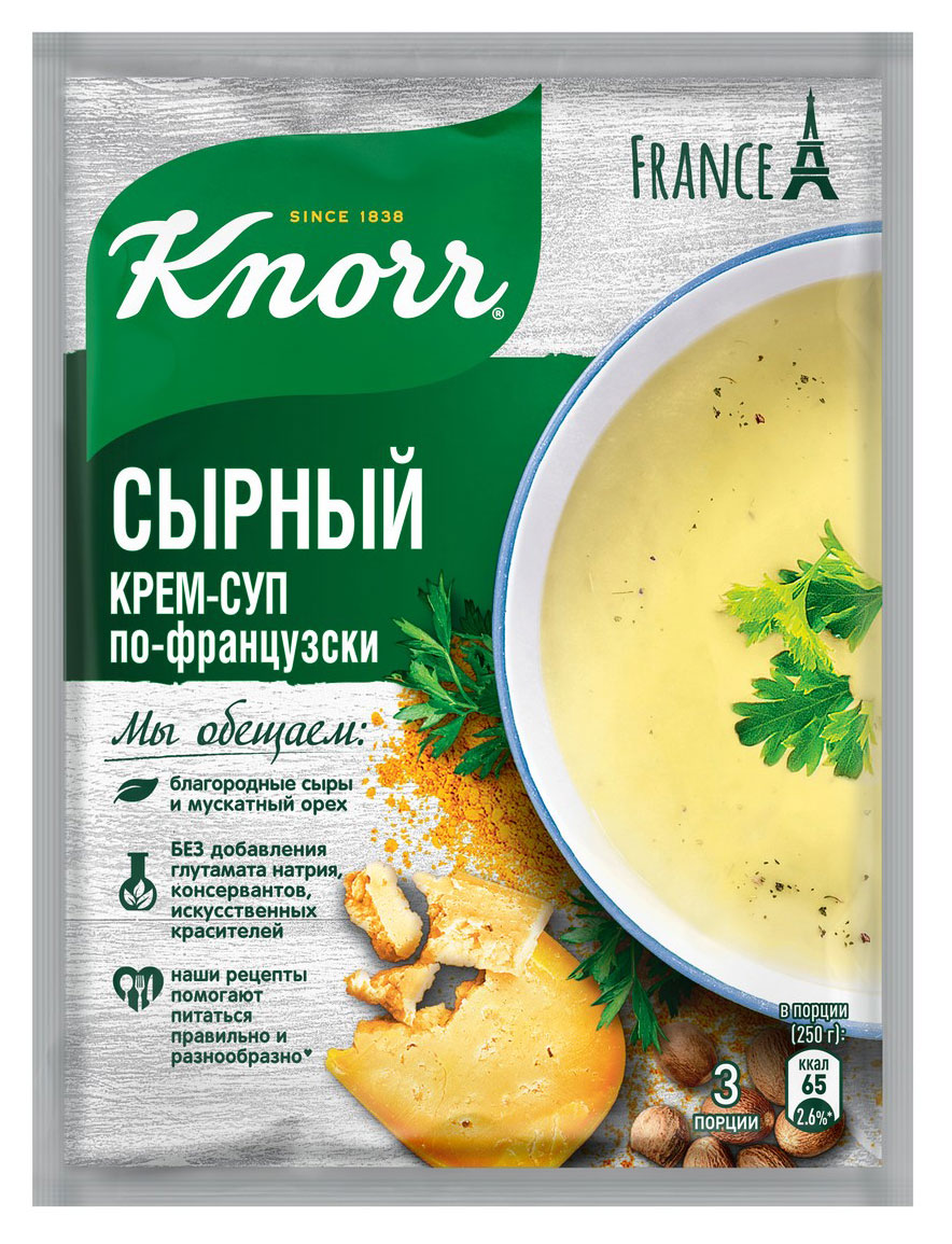 

Крем-суп Knorr France' сырный по-французски, 48 г