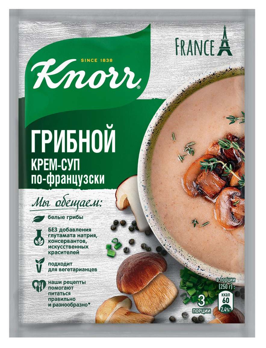 

Крем-суп Knorr France' грибной по-французски, 49 г
