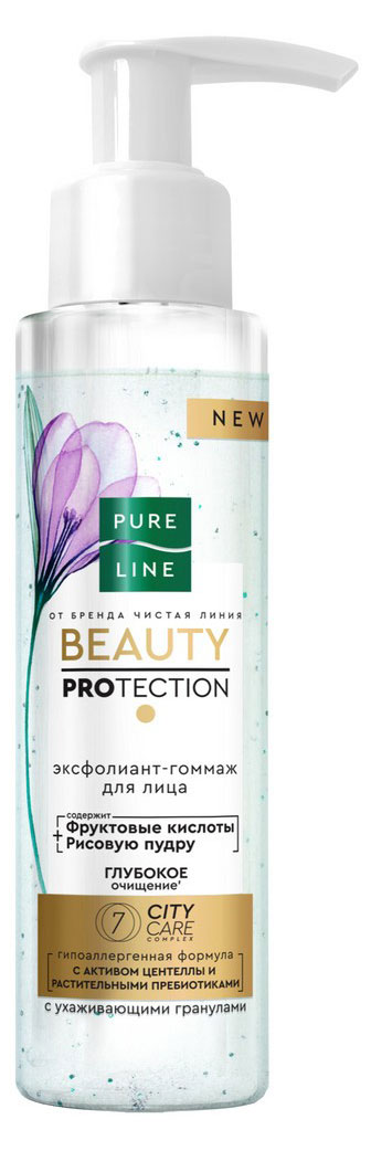 

Эксфолиант-гоммаж для лица PURE LINE Чистая линия с фруктовыми кислотами, 110 мл