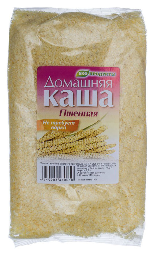 

Хлопья пшенные ЭкоПродукт быстрого приготовления, 150 г